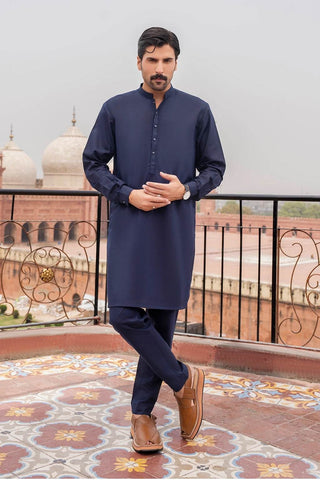 Deep Blue Kurta – A Smart and Traditional Outfit for a Refined Everyday and Festive Look - Ecowears.pk