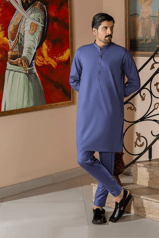 Elegant Blue Kurta – A Classic and Comfortable Outfit for a Smart Traditional Look - Ecowears.pk