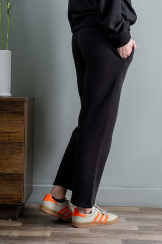 Black Essential Fleece Sweatpants