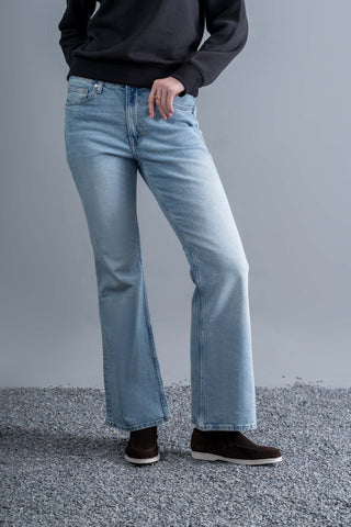 Light Blue Straight-Flare Jeans