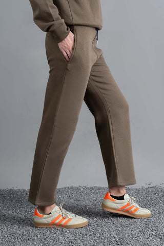 Mocha Straight-Fit Lounge Trouser