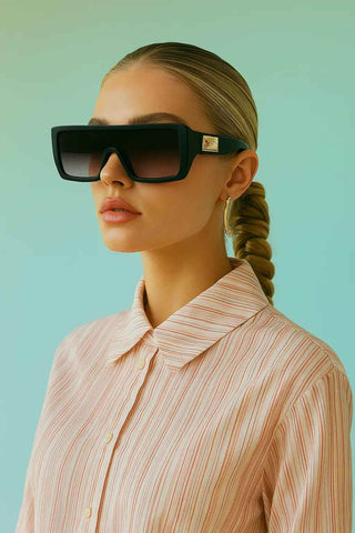 009-Cartier Jaguar Trendy Sunglasses - Black - Ecowears.pk