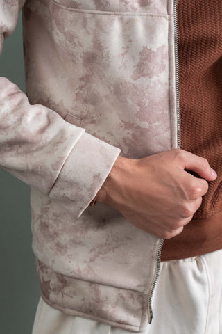 Cloud-Marble Zip Jacket