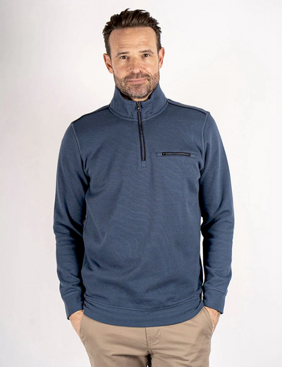 Men’s Blue Half-Zip Sweatshit