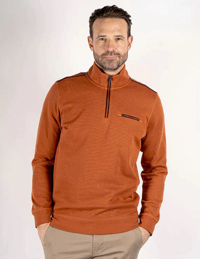 Men’s Orange Half-Zip Sweatshirt