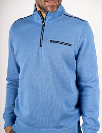 Men’s Sky Blue Half-Zip Sweatshirt