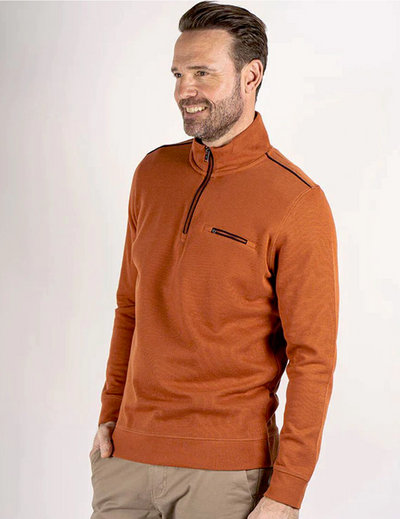 Men’s Orange Half-Zip Sweatshirt