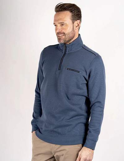 Men’s Blue Half-Zip Sweatshit