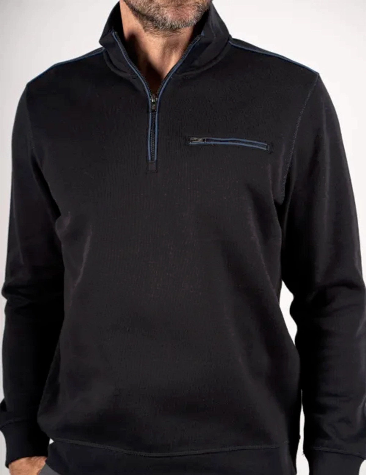 Men’s Black Half-Zip Sweatshit