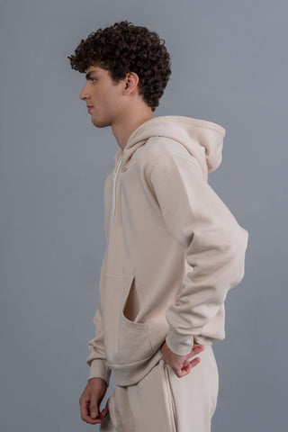 Essential Beige Fleece Hoodie