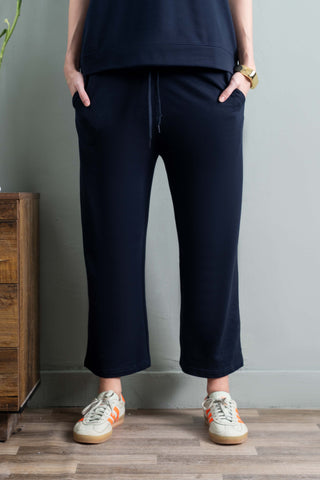 Navy Cotton Lounge Trousers