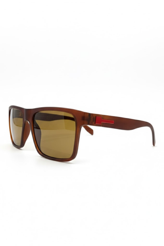 Matte Brown Square Sunglasses