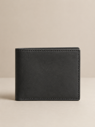 RFID-Blocking Genuine Leather Bifold Wallet