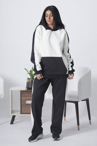 Black & White Contrast Tracksuit