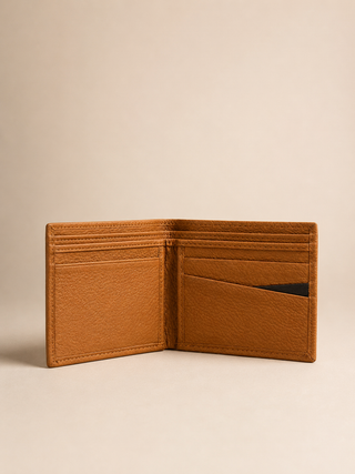Pebbled Genuine Leather Bifold Wallet