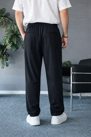 Noir Relaxed-Fit Trousers - Black