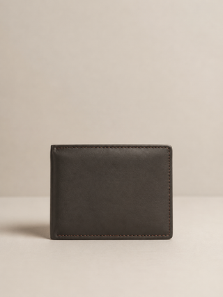 Slim Smooth Leather Bifold Wallet