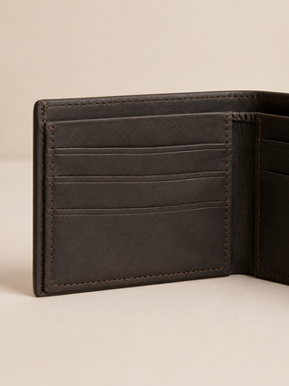 Slim Smooth Leather Bifold Wallet