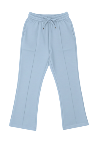 Serene Blue Flow Wide-Leg Trousers - Light Blue