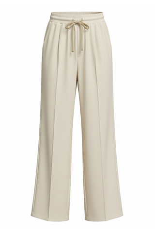 Vanilla Cloud Wide-Leg Trousers - Off-White