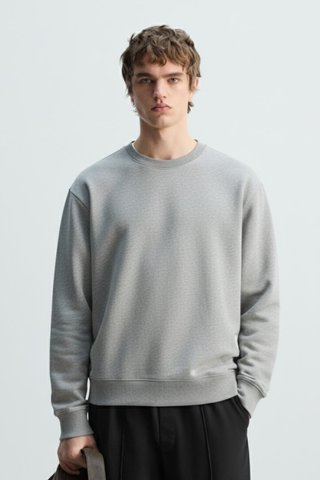 Classic Heather Grey Crewneck Sweatshirt