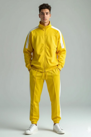 Yellow Track Jacket & Jogger Set