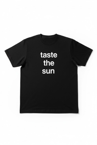 Taste The Sun T-Shirt - Regular Fit Black Tee for Ultimate Everyday Comfort and Style