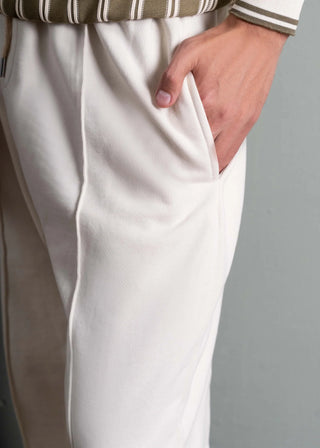 Relaxed Fit Platted Trouser - Cream Beige Ecowears.pk