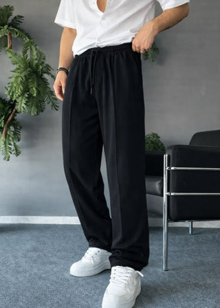 Noir Relaxed-Fit Trousers - Black Ecowears.pk
