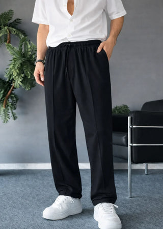 Noir Relaxed-Fit Trousers - Black Ecowears.pk