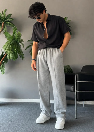 Relax Fit Trousers - Light Grey Ecowears Store