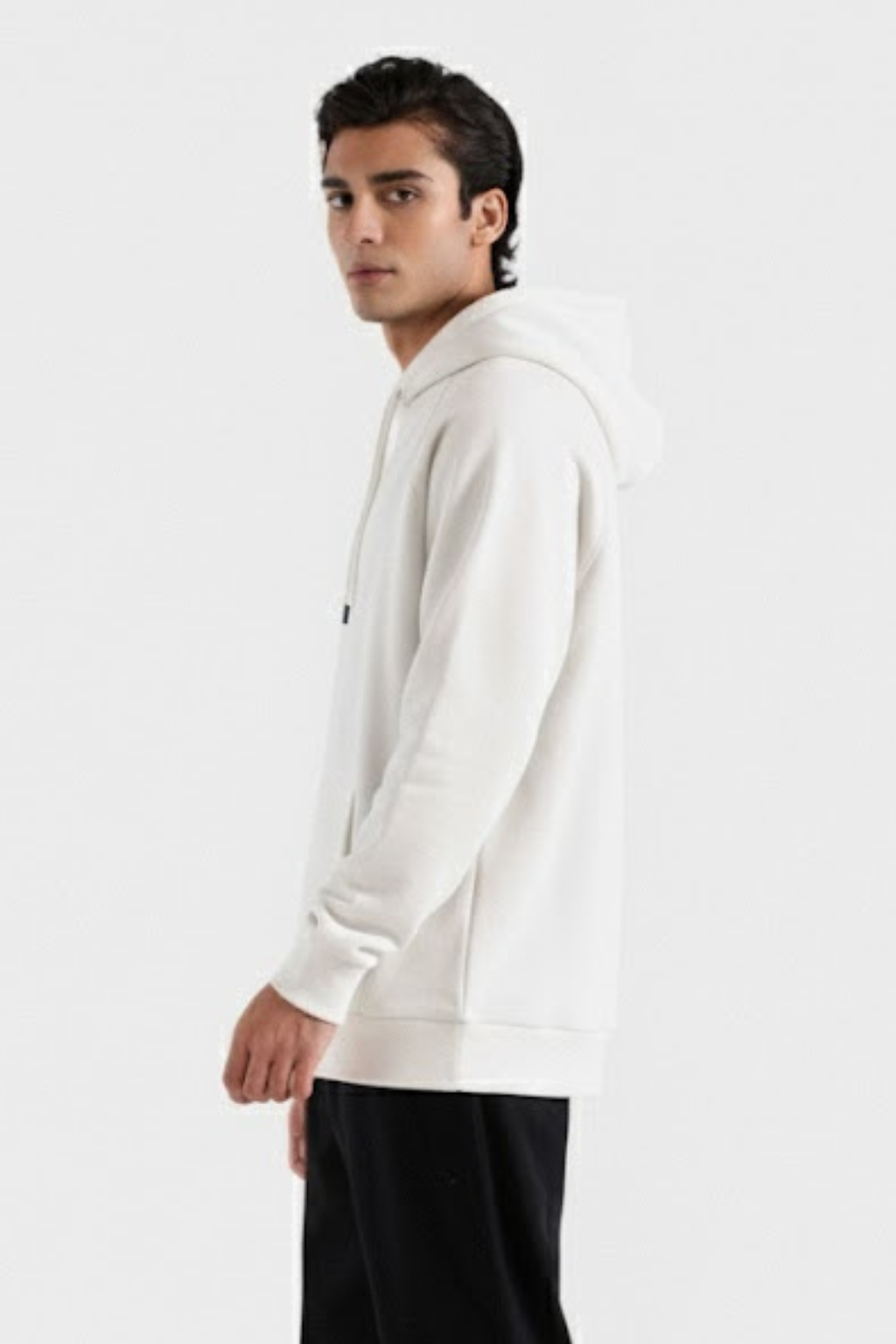 Classic White Fleece Hoodie