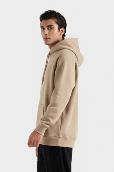 Classic Beige Fleece Hoodie