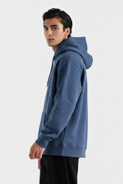 Steel Blue Fleece Hoodie