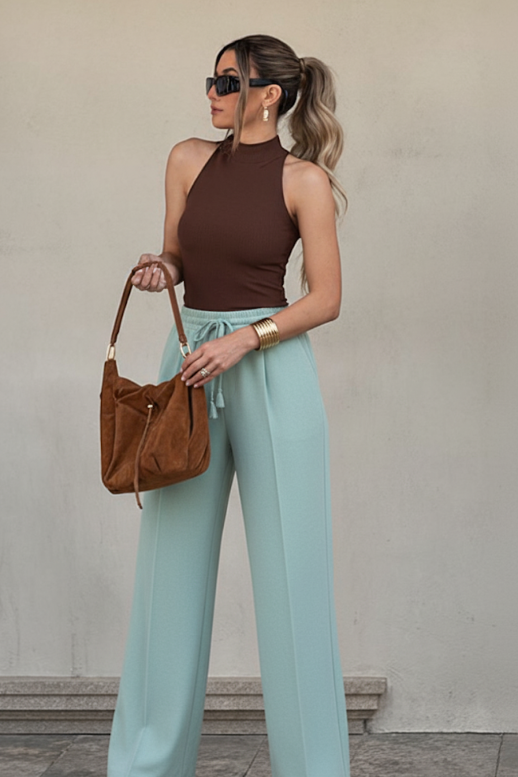 Cloud Mist Relaxed Trousers