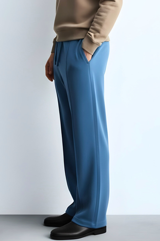 Sky Blue Relaxed Fit Trousers for Effortless Urban Style