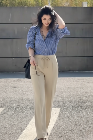 Vanilla Cloud Wide-Leg Trousers - Off-White