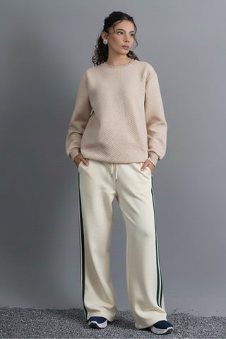 Ivory Line Track Trouser