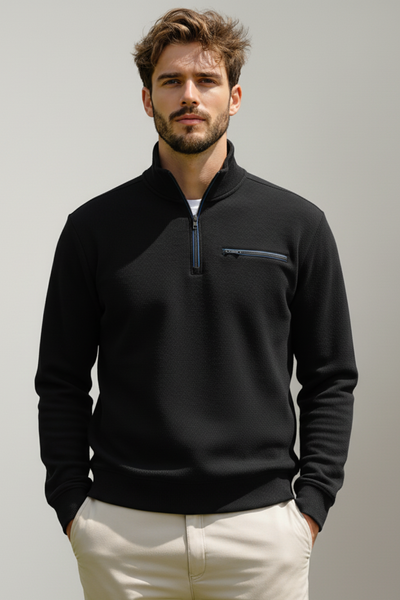 Men’s Black Half-Zip Sweatshirt