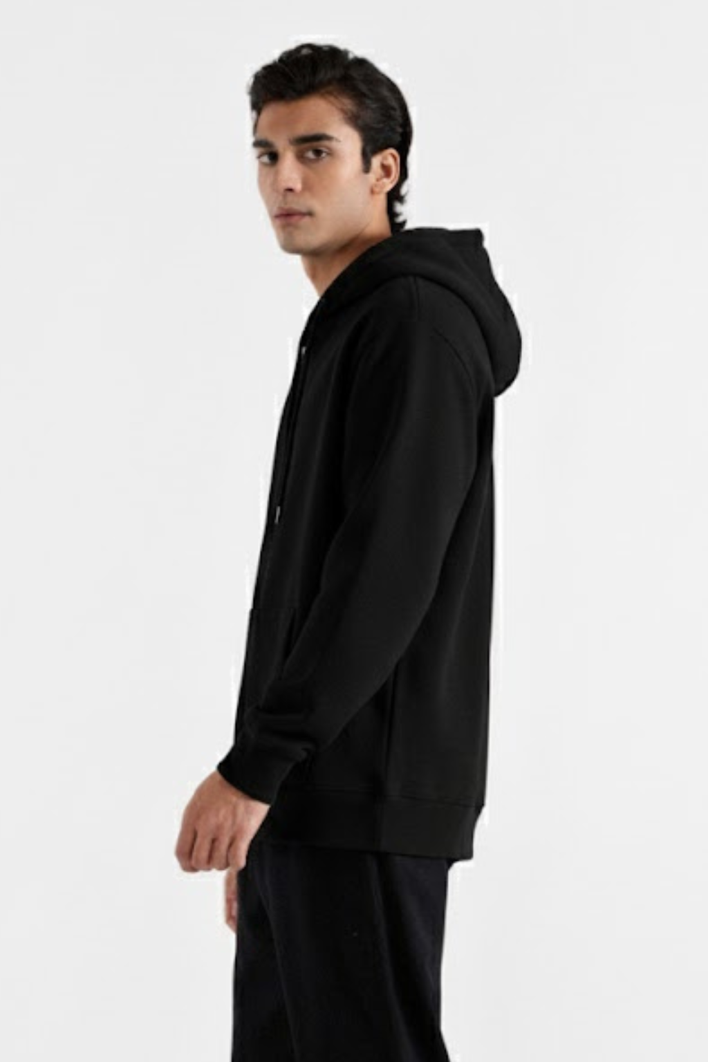 Classic Black Zip-Up Hoodie