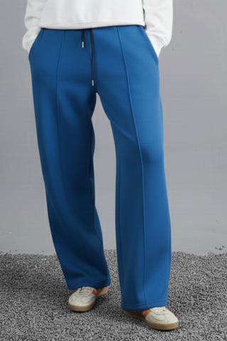 Deep Royal Blue Wide-Leg Trousers