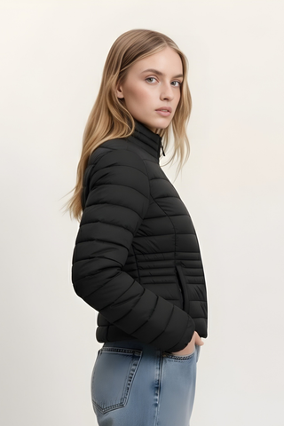 Women’s Lightweight Puffer Jacket – Classic Black