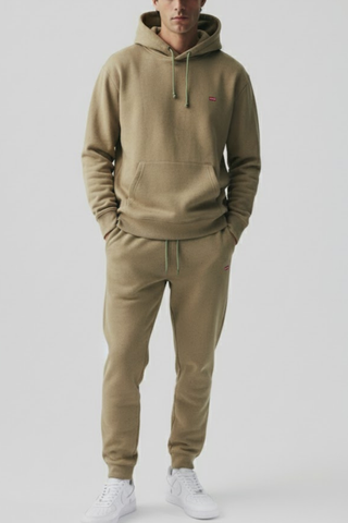 Olive Fleece Hoodie Tracksuit