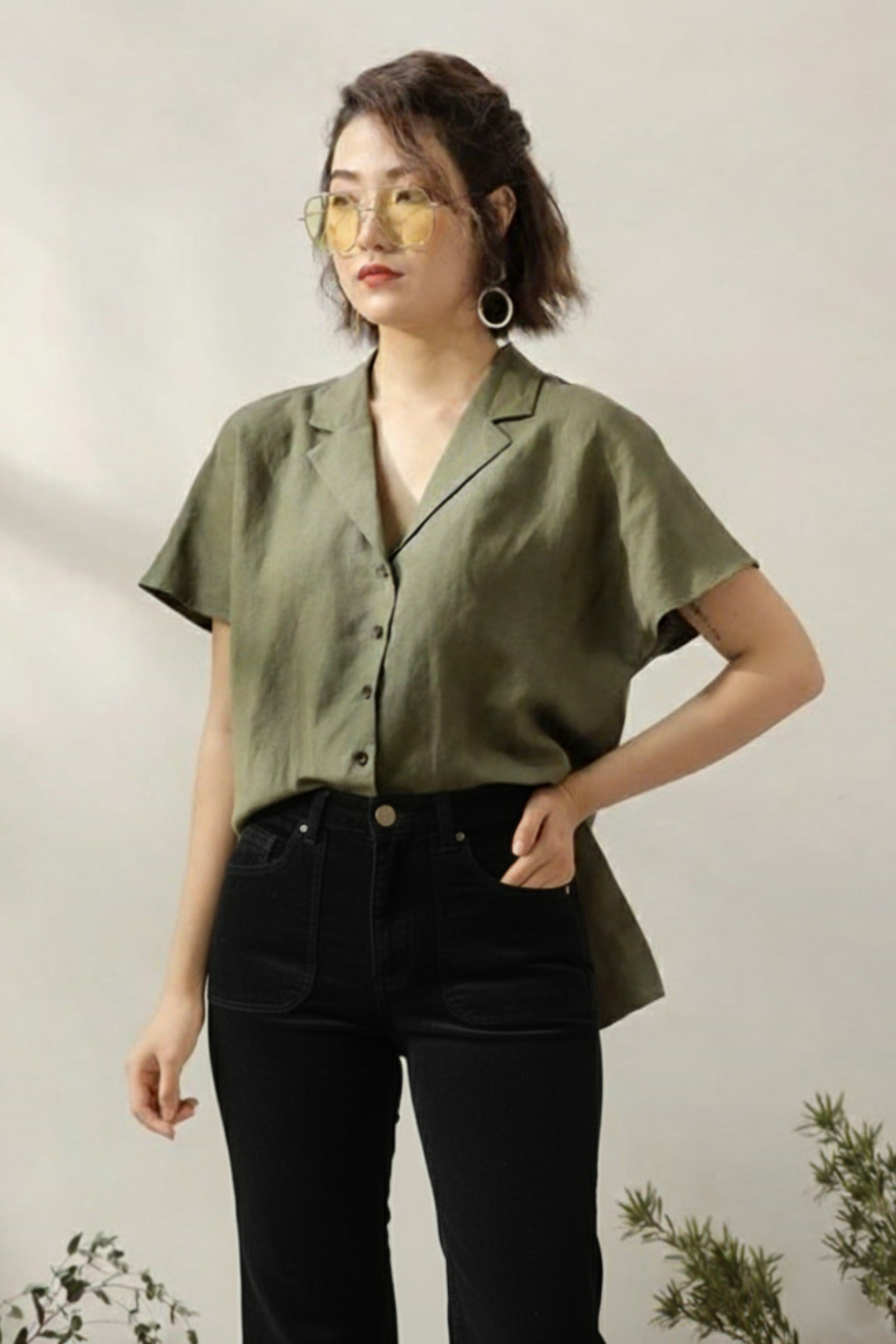 Women’s Black Velvet Flared Pants