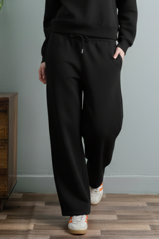 Black Essential Fleece Sweatpants