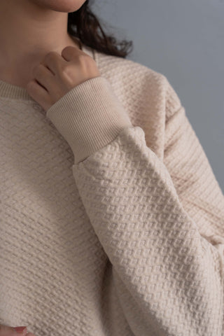 Cream Beige Crewneck Sweatshirt