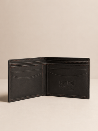 Vanguard RFID-Blocking Espresso Leather Wallet