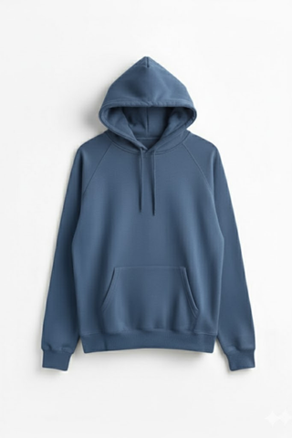 Steel Blue Fleece Hoodie