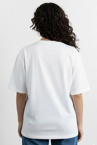 Women's White Cotton T-Shirt – Rivvet Jeans Logo Print