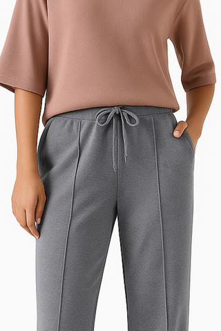 Elevate Wide-Leg Lounge Trousers – Heather Grey